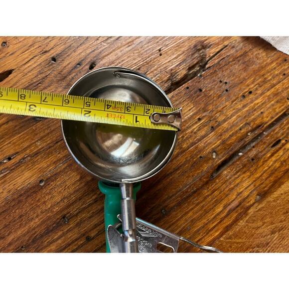 Vintage Volrath Sheboygan Ice Cream Scoop. USA. Green. Stainless. Kitchen - Picture 7 of 8